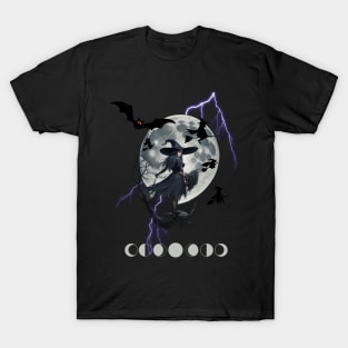 Autumn Witch on a Full Moon T-Shirt